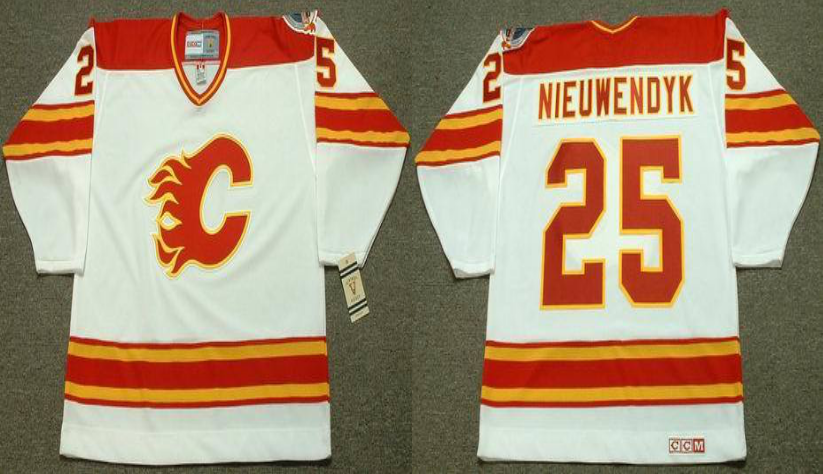 2019 Men Calgary Flames 25 Nieuwendyk white CCM NHL jerseys